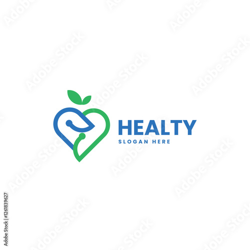 Healty Flat Modern Logo