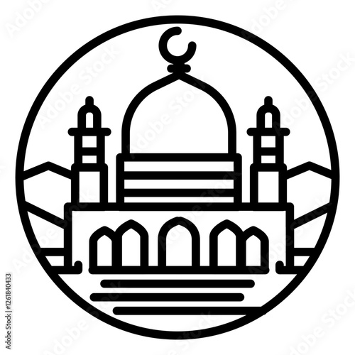 Maqam Ibrahim Vector Icon photo