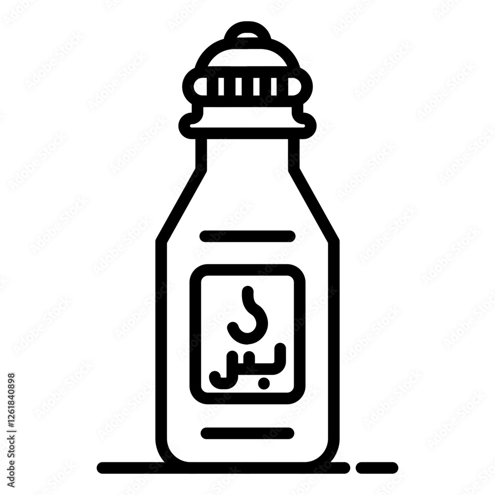Zamzam Water Bottle Vector Icon Zamzam Water Bottle Vector Icon
