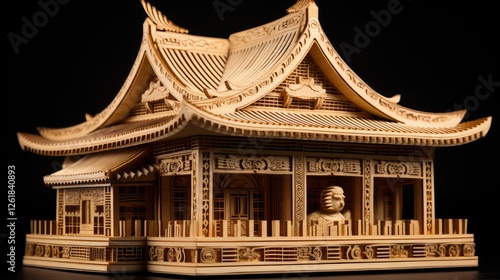 wood piggybank house photo