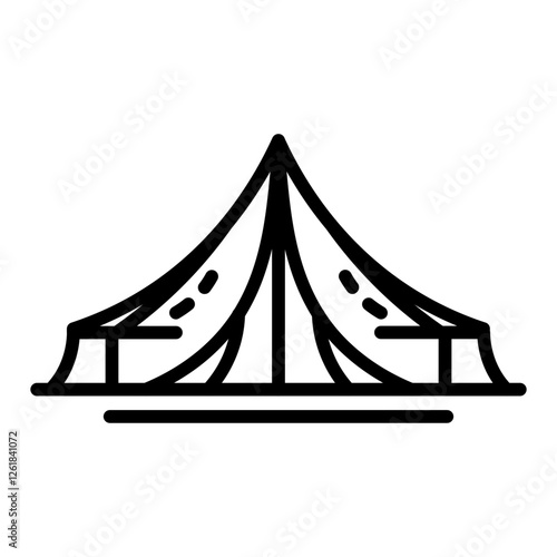 Mina Tent Icon Vector Icon