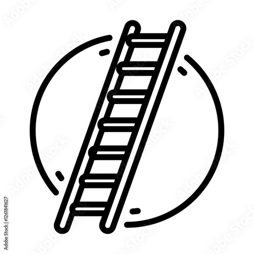 Crooked Ladder Vector Icon