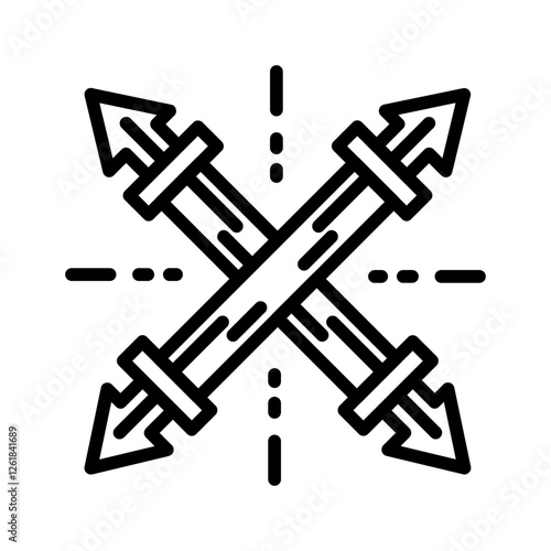 Double Cross Vector Icon