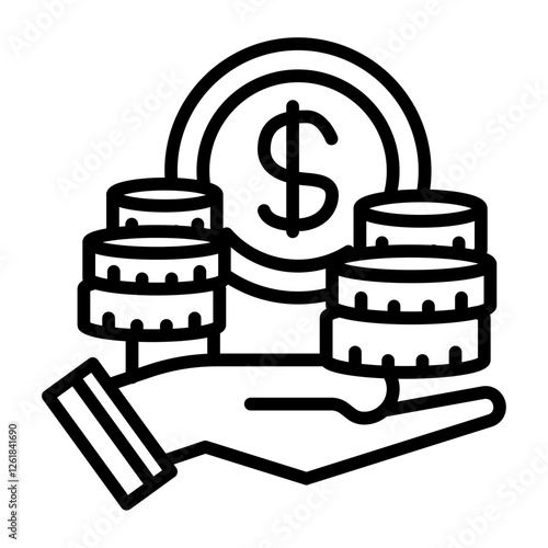 Dark Money Vector Icon