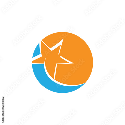 Star logo vector template element symbol design