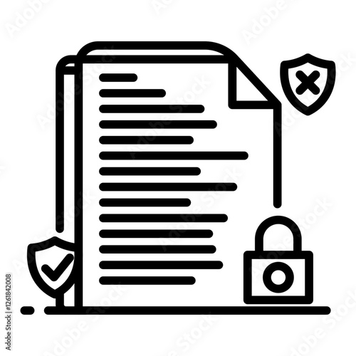 Redacted Document Vector Icon