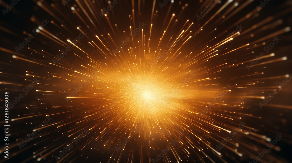 Obraz premium contrast gold starburst background