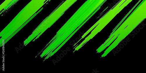 Green diagonal brush strokes abstract art background