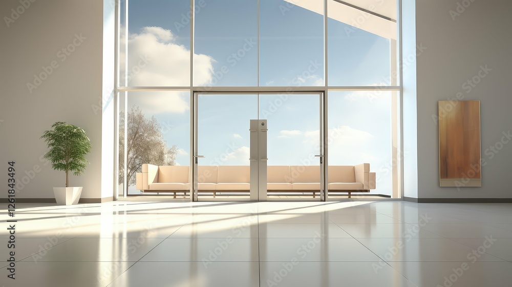 Fototapeta premium modern church open door