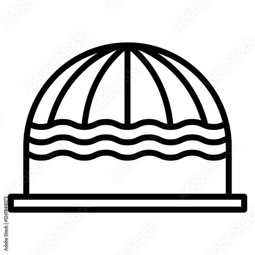 Aqua Dome Vector Icon