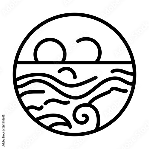 Tidal Pool Vector Icon