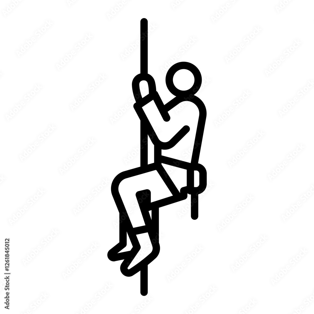 Obraz premium Climbing Belay Station Vector Icon