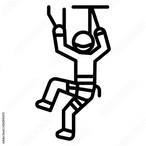 Climbing Gym Pass Vector Icon