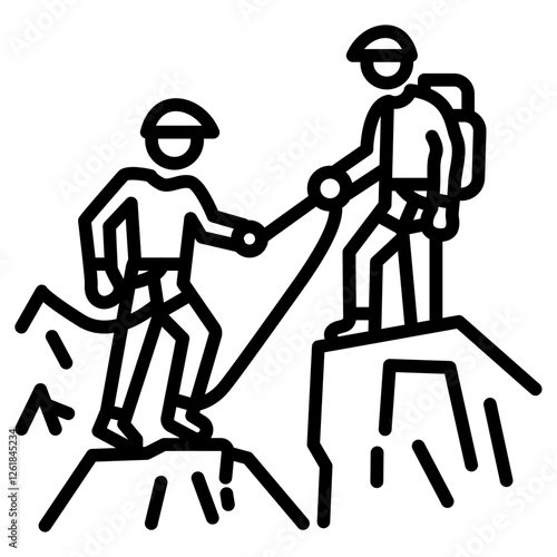 Climbing Spotter Vector Icon