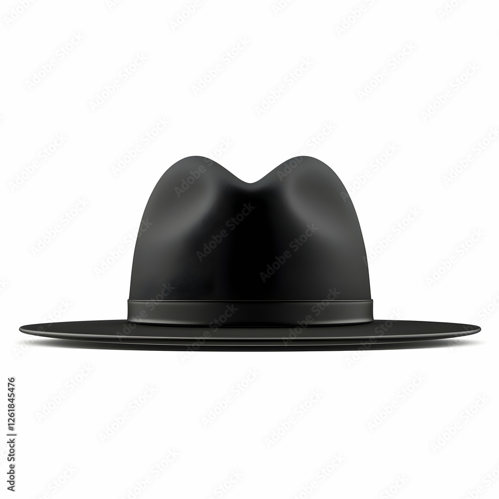 Plain black hat mockup on a white background Plain black hat mockup on a white background