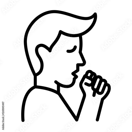 Allergic Cough Vector Icon