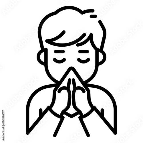 Sneezing Fit Vector Icon