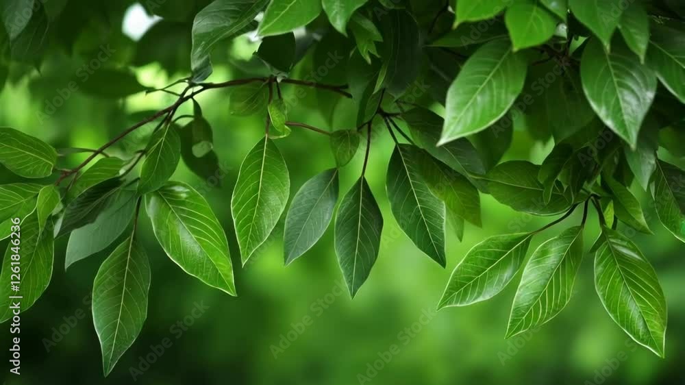 Close Up Lush Green Leaves Background Close Up Lush Green Leaves Background