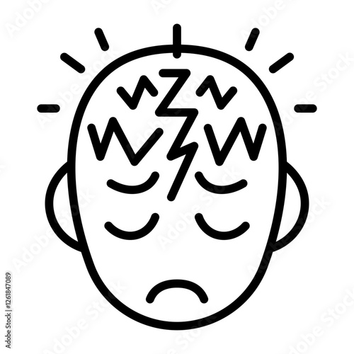 Throbbing Pain Vector Icon