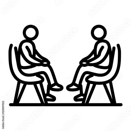 Psychiatric Therapy Room Vector Icon