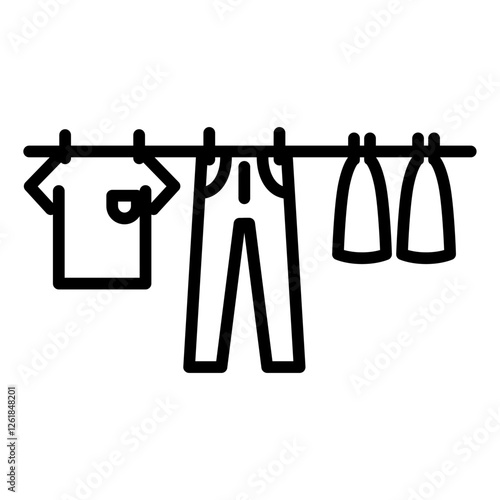 Damp Clothes Vector Icon