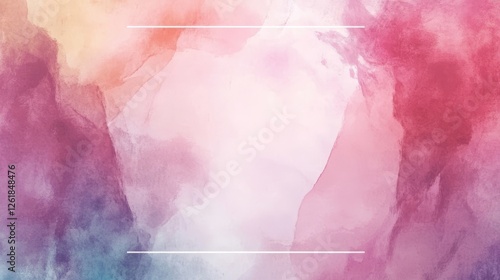 Wallpaper Mural Aesthetic abstract frame, soft watercolor textures, pastel color scheme, ideal for modern artistic designs.  Torontodigital.ca