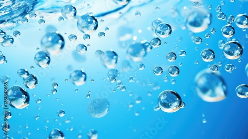 Wallpaper Mural floating blue water bubble background Torontodigital.ca