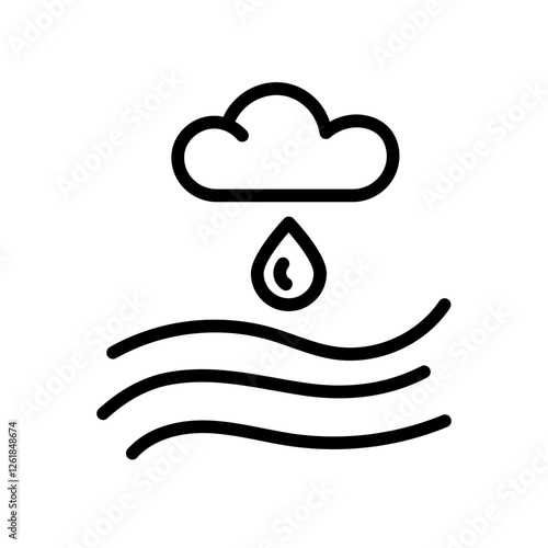 Monsoon Streams Vector Icon