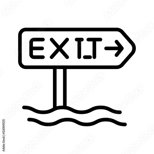Emergency Harbor Exit Vector Icon