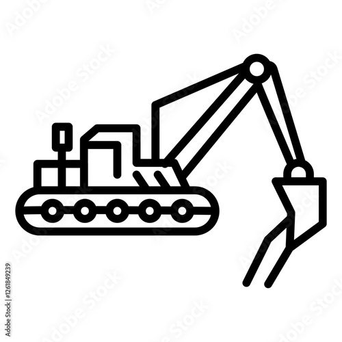 Dredging Vessel Vector Icon