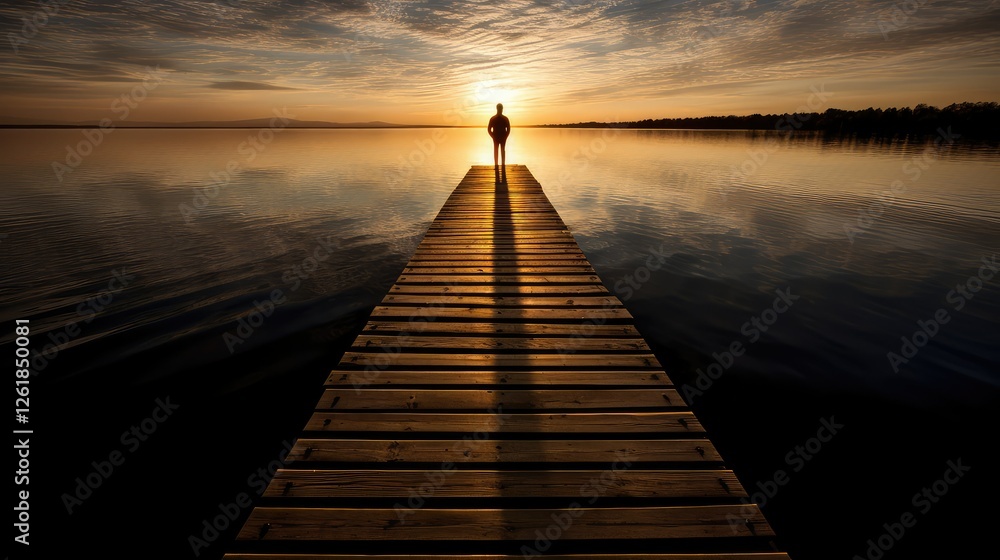 Obraz premium calm wood silhouette