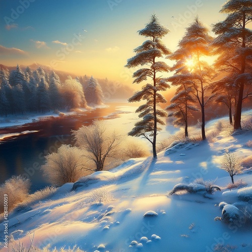 sunrise in the mountains