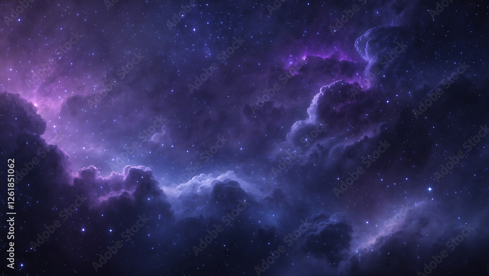 Cosmic Deep Space Star Field with Soft Nebula and Glowing Stars in the Galactic Distance Cosmic Deep Space Star Field with Soft Nebula and Glowing Stars in the Galactic Distance