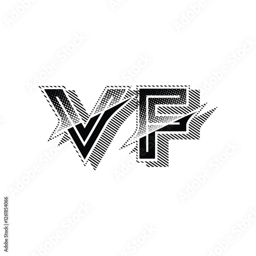 VF monogram logo design letter text name symbol monochrome logotype alphabet character simple logo photo