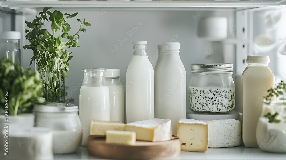 dairy products on a wooden table dairy products on a wooden table