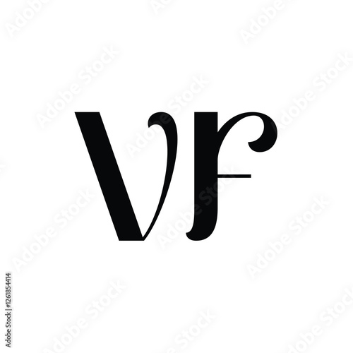 VF monogram logo design letter text name symbol monochrome logotype alphabet character simple logo photo