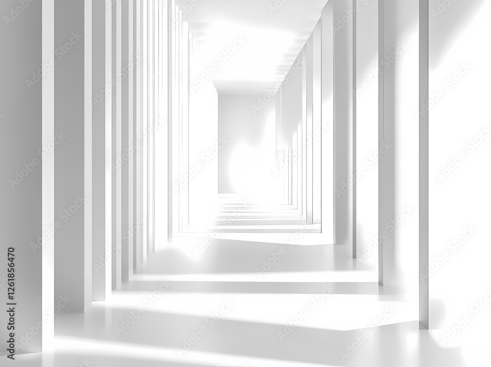Obraz premium Minimalist geometric corridor
