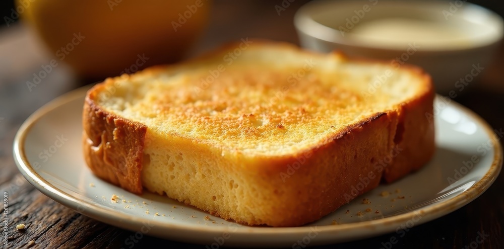 Perfectly crisp golden-brown toast, airy crumb , foodstyling, brown Perfectly crisp golden-brown toast, airy crumb , foodstyling, brown