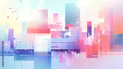 Wallpaper Mural An engaging flat illustration for World Information Architecture Day, featuring a digital workspace with large UI wireframes, content structures, and navigation menus being organized on a giant screen Torontodigital.ca