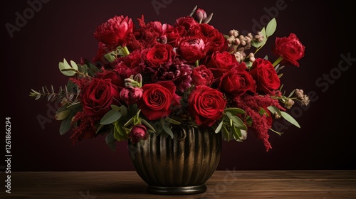 Wallpaper Mural arrangement red floral Torontodigital.ca