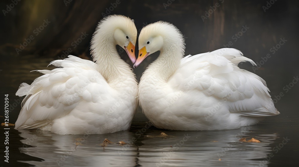 Obraz premium bonding white ducks