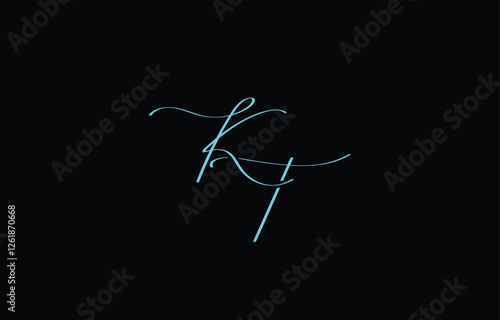 A minimal yet stylish depiction of white cursive lettering forming KT on a dark background, symbolizing elegance and simplicity.
