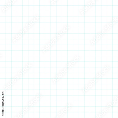 Clean simple graph paper, checked paper, gridded paper background. Vector. Notebook, sheet paper, seamless, page, cloth, chart, school book, paper. graphic, design background.
