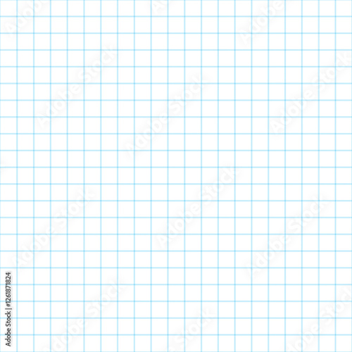 Clean simple graph paper, checked paper, gridded paper background. Vector. Notebook, sheet paper, seamless, page, cloth, chart, school book, paper. graphic, design background.