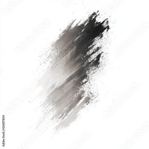 Abstract artistic brush strokes in monochrome shades creating a textured background for modern design projects