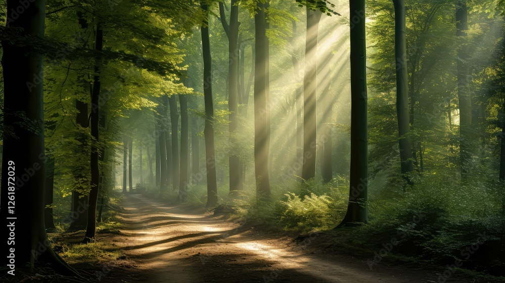 Fototapeta premium trees light through