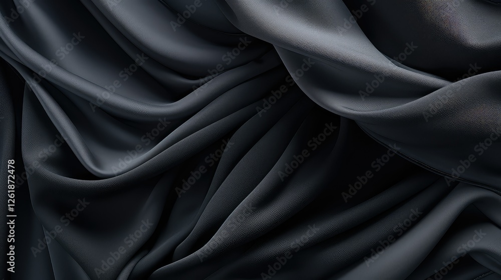 Obraz premium patterns black cloth texture