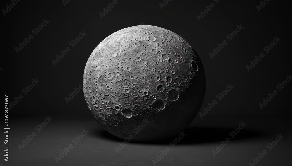 of the moon isolated on a dark background with copy space, moon craters, photorealistic, of the moon isolated on a dark background with copy space, moon craters, photorealistic,