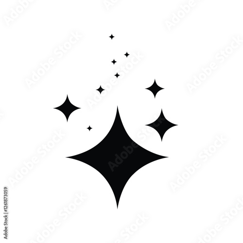 Star of brilliance and light of cleanliness and freshness. Cleaning, fresh, hygiene and shine at home. Flat vector cartoon illustration. Object