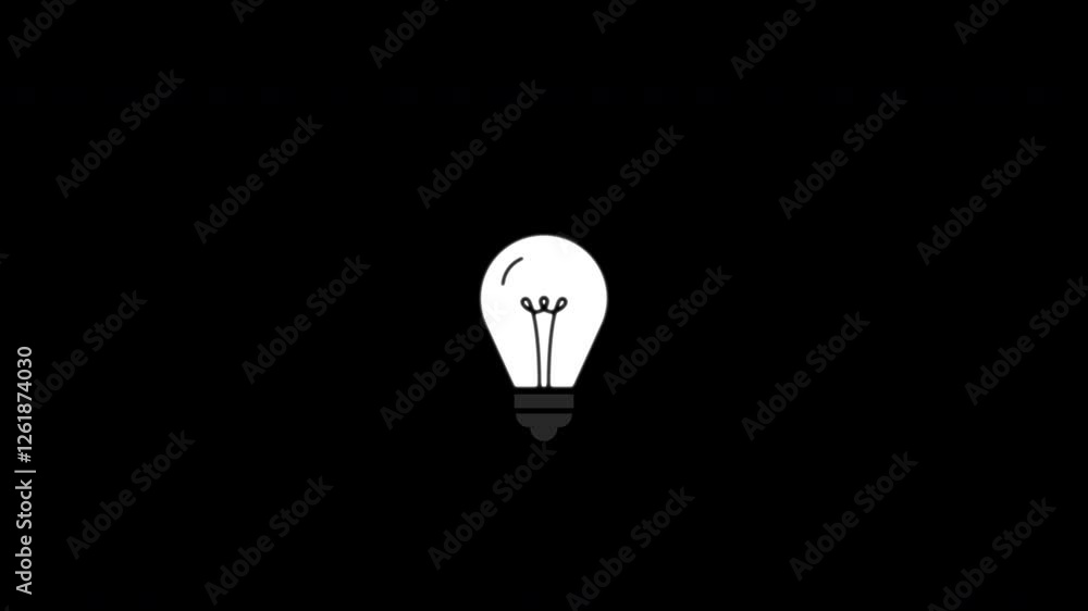 Light bulb lamp animation for business idea, solution ,and innovation Light bulb lamp animation for business idea, solution ,and innovation